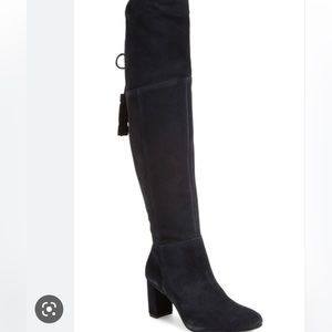 Over the knee suede navy klub nico size 8